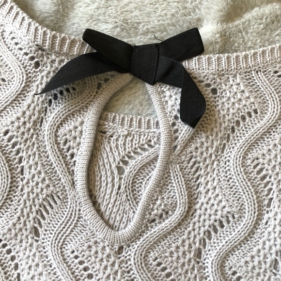 It’s Our Time Grey Knit Sweater with Bow - Picture 7 of 10